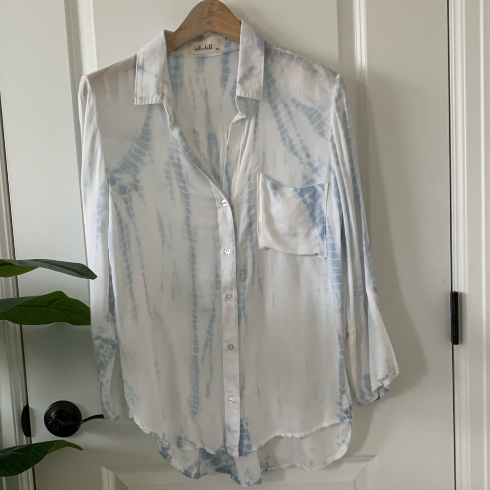 Bella Dahl Tie Dye Skies Button Down Shirt
